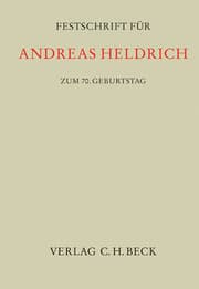 Cover von Festschrift für Andreas Heldrich zum 70. Geburtstag
