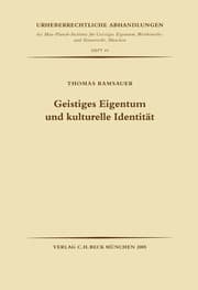 Cover von Geistiges Eigentum und kulturelle Identität