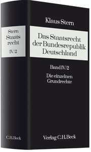 Cover von Das Staatsrecht der Bundesrepublik Deutschland Bd. IV/2. Halbband: Die einzelnen Grundrechte