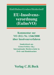 Cover von EU-Insolvenzverordnung. EuInsVO