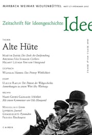 Cover von Zeitschrift für Ideengeschichte Heft I/1 Frühjahr 2007: Alte Hüte