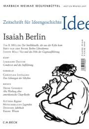 Cover von Zeitschrift für Ideengeschichte Heft I/4 Winter 2007: Isaiah Berlin
