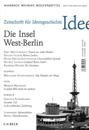 Cover von Zeitschrift für Ideengeschichte Heft II/4 Winter 2008: Westberlin - Ideen der Insel