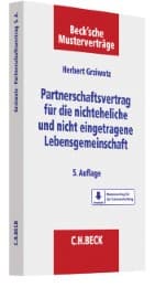 Cover von Partnerschaftsvertrag für die nichteheliche und nicht eingetragene Lebensgemeinschaft