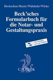 Cover von Beck'sches Formularbuch für die Notar- und Gestaltungspraxis