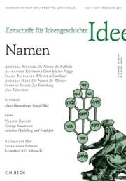 Cover von Zeitschrift für Ideengeschichte Heft VII/1 Frühjahr 2013