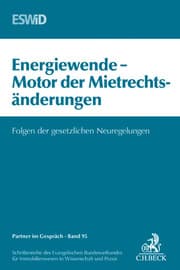 Cover von Energiewende - Motor der Mietrechtsänderung