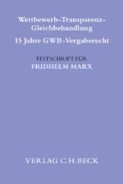 Cover von Wettbewerb - Transparenz - Gleichbehandlung
