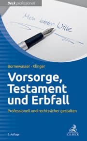 Cover von Vorsorge, Testament und Erbfall