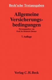 Cover von Allgemeine Versicherungsbedingungen