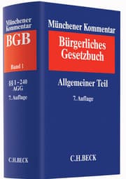 Cover von Münchener Kommentar zum Bürgerlichen Gesetzbuch 1