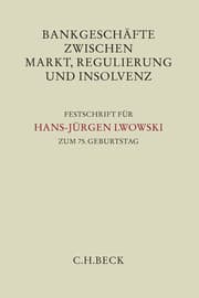 Cover von Bankgeschäfte zwischen Markt, Regulierung und Insolvenz