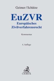 Cover von Europäisches Zivilverfahrensrecht. EuZVR