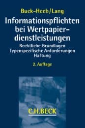 Cover von Informationspflichten bei Wertpapierdienstleistungen
