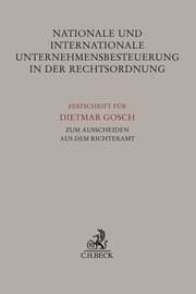 Cover von Nationale und internationale Unternehmensbesteuerung in der Rechtsordnung