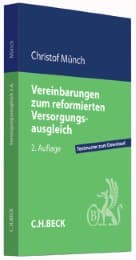 Cover von Vereinbarungen zum reformierten Versorgungsausgleich