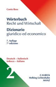 Cover von Wörterbuch Recht und Wirtschaft/Dizionario giuridico ed economico 2