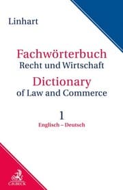 Cover von Fachwörterbuch Recht und Wirtschaft Band 1: Englisch - Deutsch