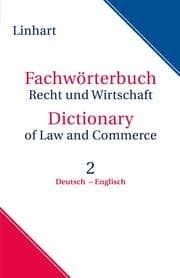 Cover von Fachwörterbuch Recht und Wirtschaft Band 2: Deutsch - Englisch