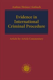 Cover von Evidence in International Criminal Procedure