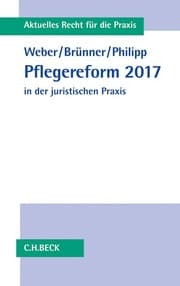 Cover von Pflegereform 2017 in der juristischen Praxis