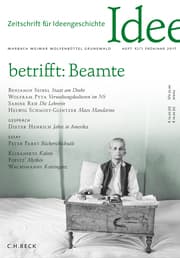 Cover von Zeitschrift für Ideengeschichte Heft XI/1 Frühjahr 2017