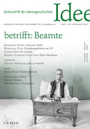Cover von Zeitschrift für Ideengeschichte Heft XI/1 Frühjahr 2017