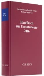 Cover von Handbuch zur Umsatzsteuer 2016