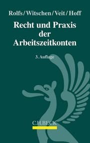 Cover von Recht und Praxis der Arbeitszeitkonten
