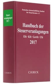Cover von Handbuch der Steuerveranlagungen 2017