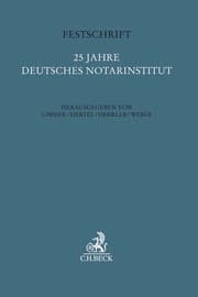 Cover von Festschrift 25 Jahre Deutsches Notarinstitut