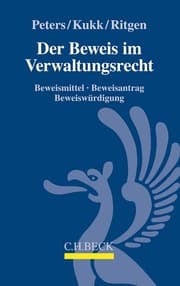 Cover von Der Beweis im Verwaltungsrecht