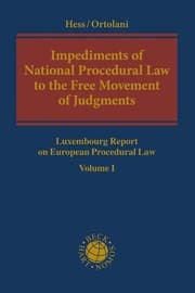 Cover von Impediments of National Procedural Law to the Free Movement of Judgments