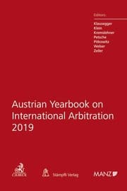Cover von Austrian Yearbook on International Arbitration 2019