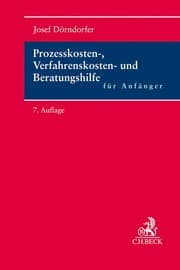 Cover von Prozesskosten-, Verfahrenskosten- und Beratungshilfe für Anfänger