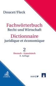 Cover von Fachwörterbuch Recht und Wirtschaft Band 2: Deutsch - Französisch