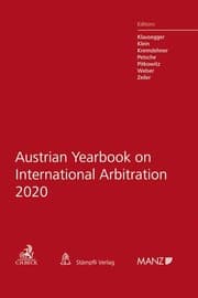 Cover von Austrian Yearbook on International Arbitration 2020