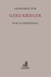 Cover von Festschrift für Gerd Krieger zum 70. Geburtstag