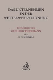 Cover von Das Unternehmen in der Wettbewerbsordnung