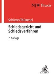 Cover von Schiedsgericht und Schiedsverfahren