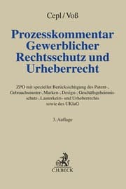 Cover von Prozesskommentar Gewerblicher Rechtsschutz und Urheberrecht
