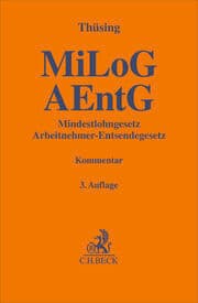 Cover von Mindestlohngesetz und Arbeitnehmer-Entsendegesetz. MiLoG, AEntG