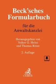 Cover von Beck'sches Formularbuch für die Anwaltskanzlei