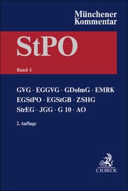 Cover von Münchener Kommentar zur Strafprozessordnung Bd. 4: GVG, EGGVG, GDolmG, EMRK, EGStPO, EGStGB, ZSHG, StrEG, JGG, G 10, AO