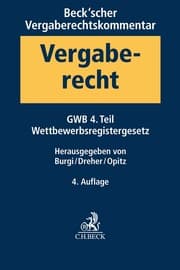 Cover von Beck'scher Vergaberechtskommentar 1