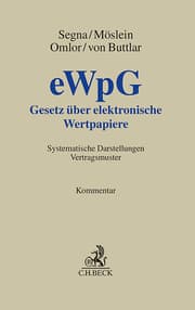 Cover von Gesetz über elektronische Wertpapiere. eWpG