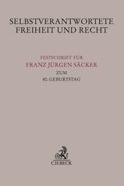Cover von Selbstverantwortete Freiheit und Recht