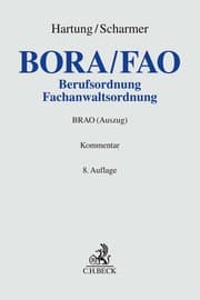 Cover von Berufs- und Fachanwaltsordnung. BORA/FAO