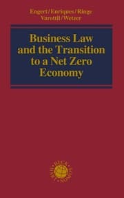 Cover von Business Law and the Transition to a Net Zero Economy