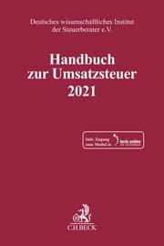 Cover von Handbuch zur Umsatzsteuer 2021